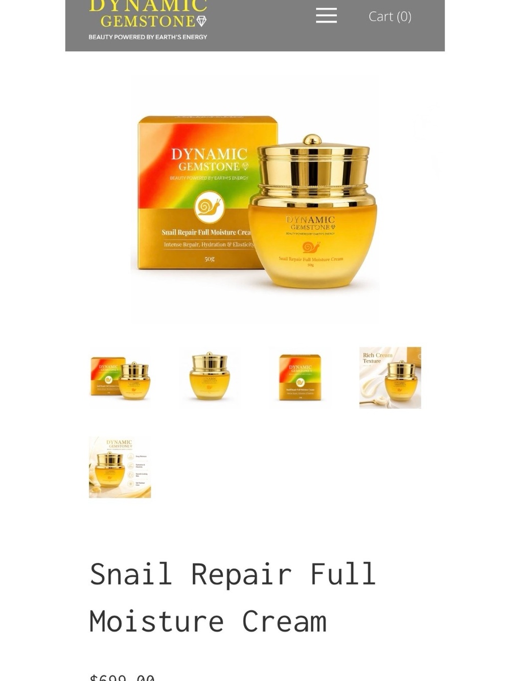 Snail Repair Full Moisture Cream - Gold
